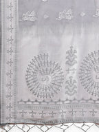 Shree Shyam Fashion Varnika Grey Linen Cotton Saree