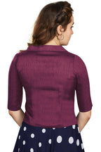 Aastha Fashion Women's Women's Wine Art Silk Button Readymade Blouse