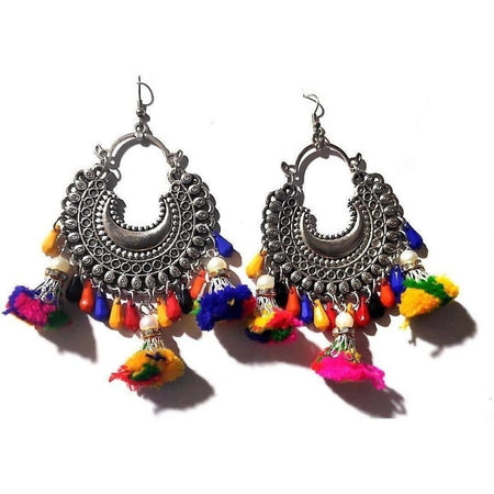 MS Fashion India Multi Color Beads And Small Beautiful Jhumka Earrings