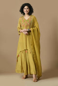 Joban Fashion Mehendi Chinnon Kurta Set