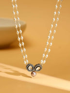 Beaded Chain with Kundan Drop necklace ru raang - Ruby Raang