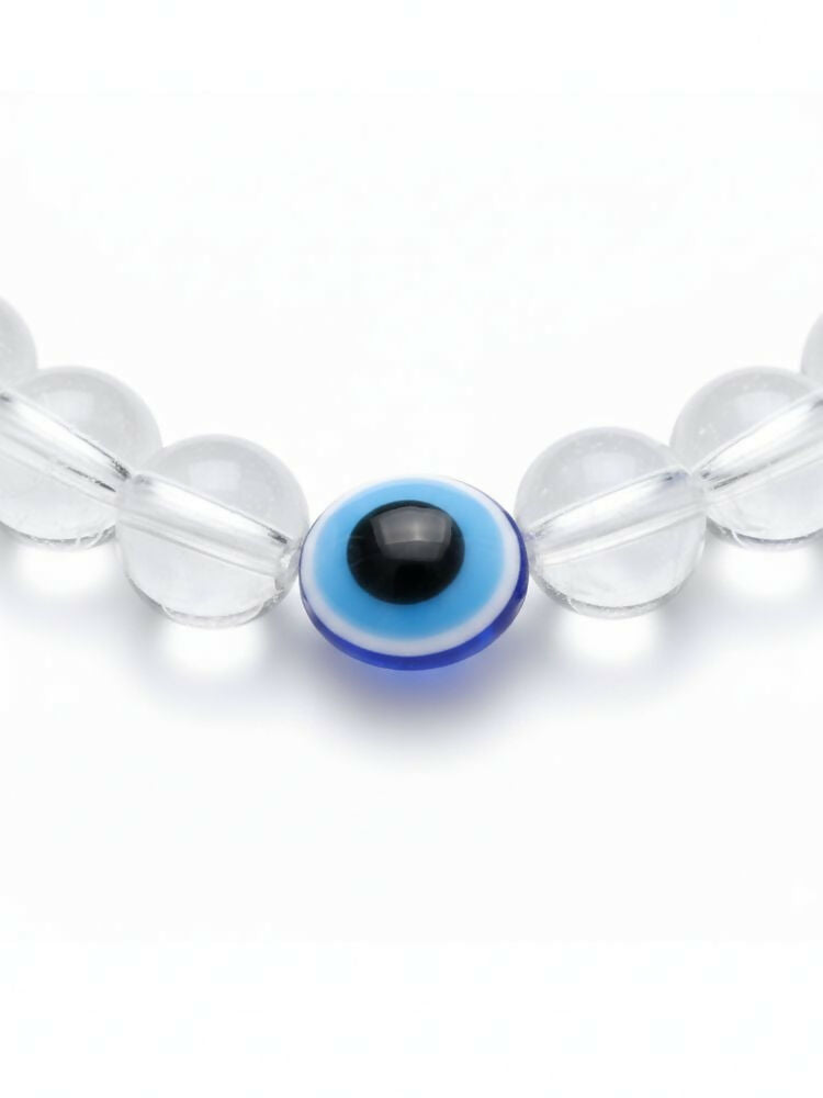 NVR White Crystal Evil Eye Bracelet for Men & Women - Distacart