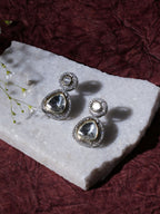 Kundan Earrings (silver) - Ruby Raang - Distacart