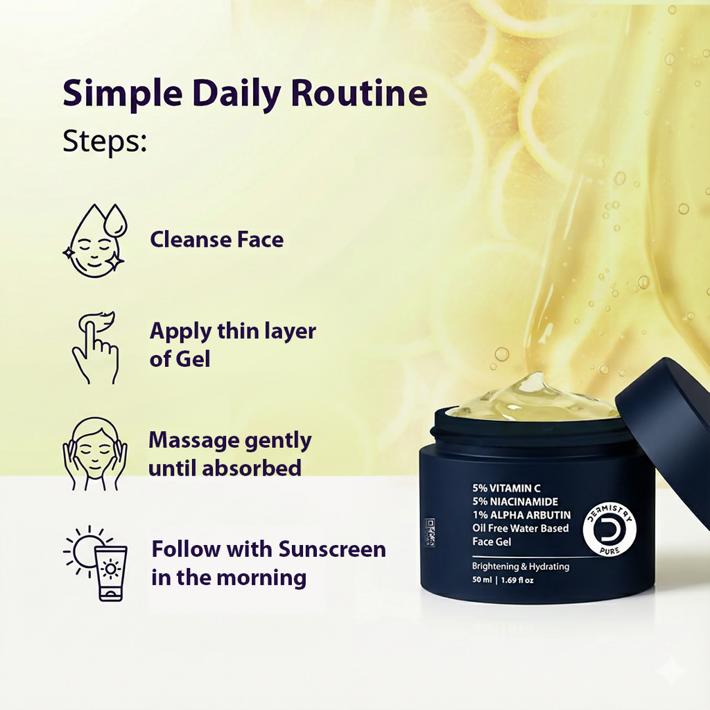Dermistry Vitamin C Niacinamide Alpha Arbutin Oil Free Water Based Remove Tanning D Tan Detan Skin Dark Spots Removal Face Gel - Distacart