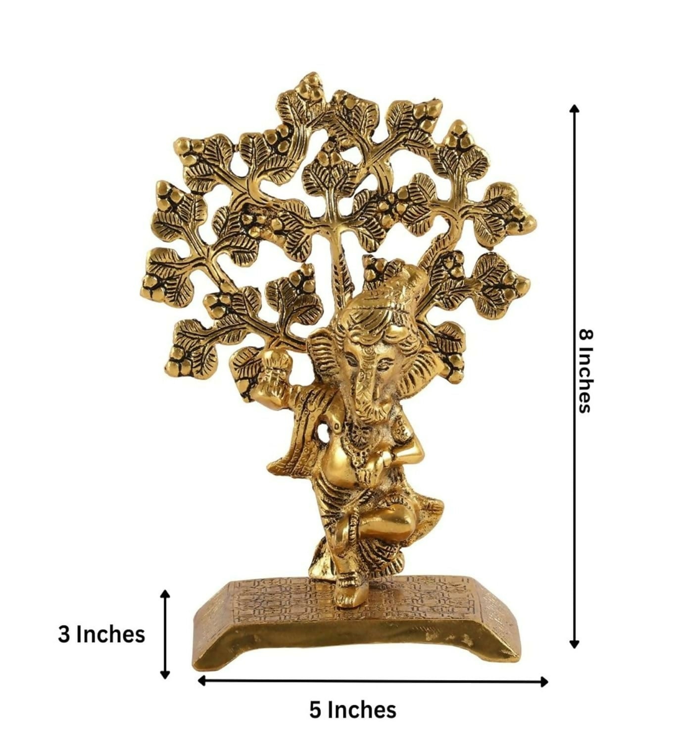 Heyearth Lord Ganesh Statues With Tree,Ganesha Figurine,Lord Ganesha Idol