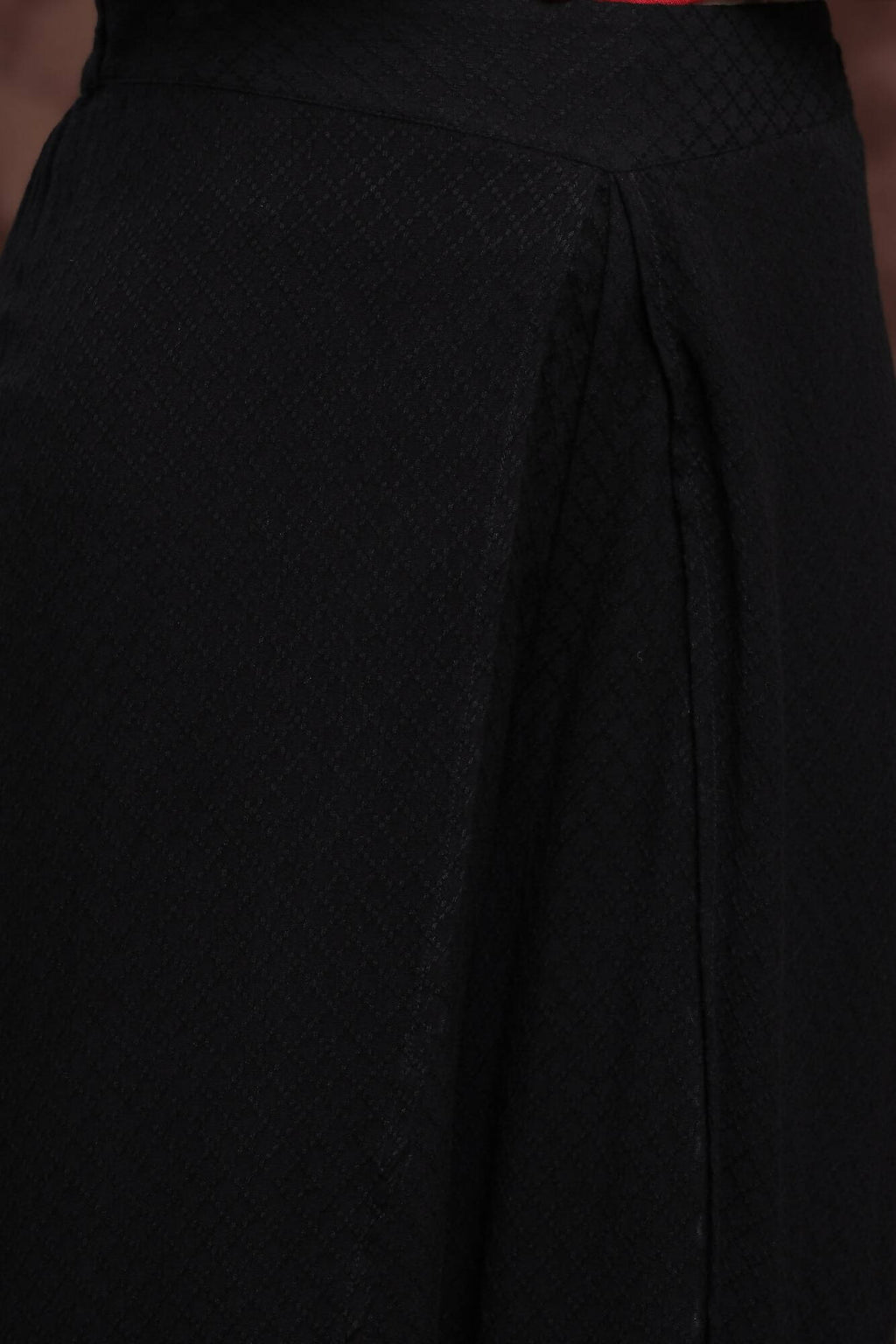 Juniper Women Black Rayon Dobby Woven - Dobby Tulip Dhoti Pant - Distacart