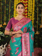 Shree Shyam Fashion Silk Sea Green Saree - Distacart