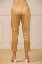 Juniper Women's Beige Solid Straight Slim Pant - Distacart