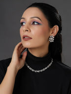 Stone Neckpiece with Studs- Ruby Raang