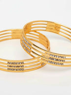 NVR Women Set of 2 Gold Plated CZ Stone Kada Bangle - Distacart