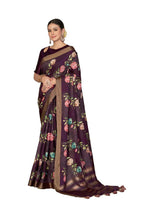 Purple Rangkat Tussar Silk Woven Design Saree with Unstitched Blouse - Mohmanthan Eshani