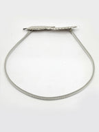 NVR Women Circular Silver Plated Stretchable Metal Belt