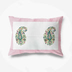 Paisley Hand Block Printed Double 90x108 Inches Bedspread with 2 Pillow Covers