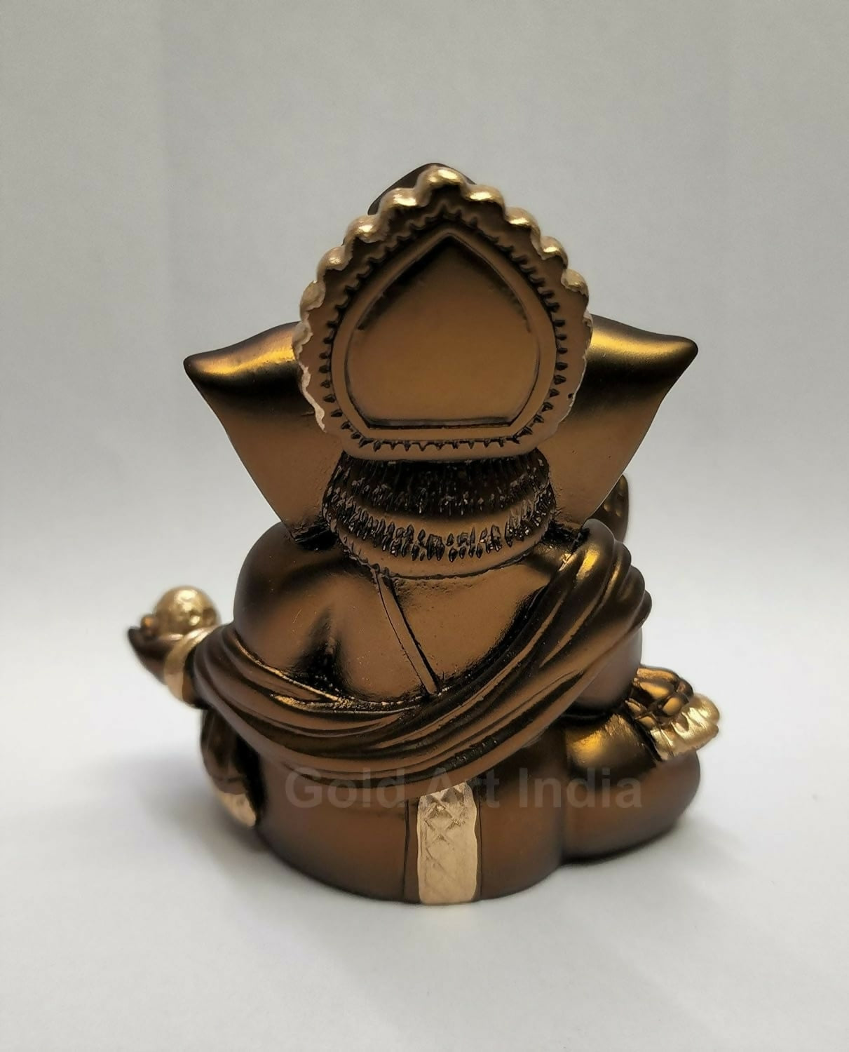 Gold Art India Gaddi Ganesh Idol For Car Dashboard