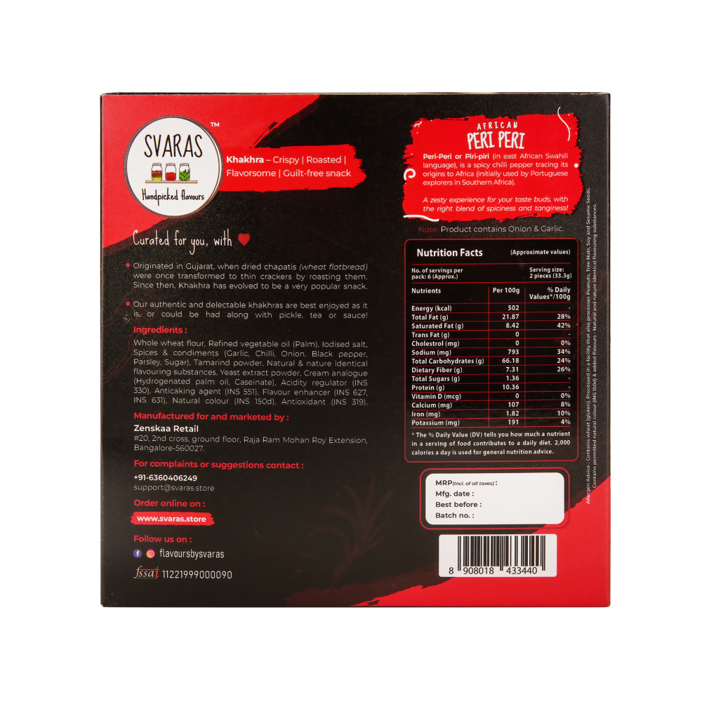 Svaras African Peri Peri Khakhra - Distacart