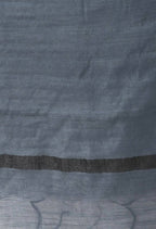 Mominos Fashion Moeza Cotton Black Temple Border Gray Dupatta