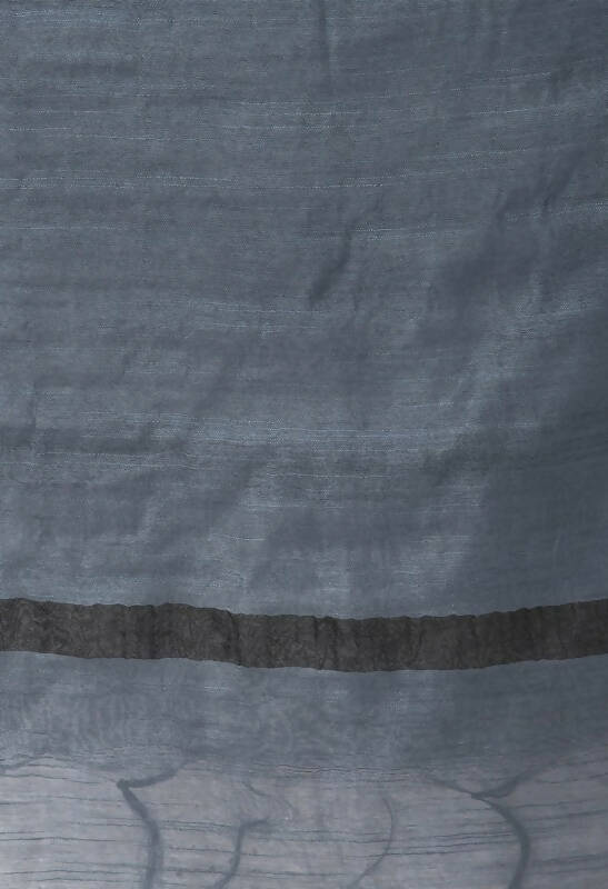 Mominos Fashion Moeza Cotton Black Temple Border Gray Dupatta