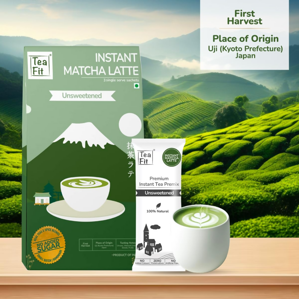TeaFit Ceremonial No Sugar Instant Matcha Latte Premix - Distacart