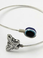 NVR Women Rhodium Plated Evil Eye Kada Bracelet - Distacart