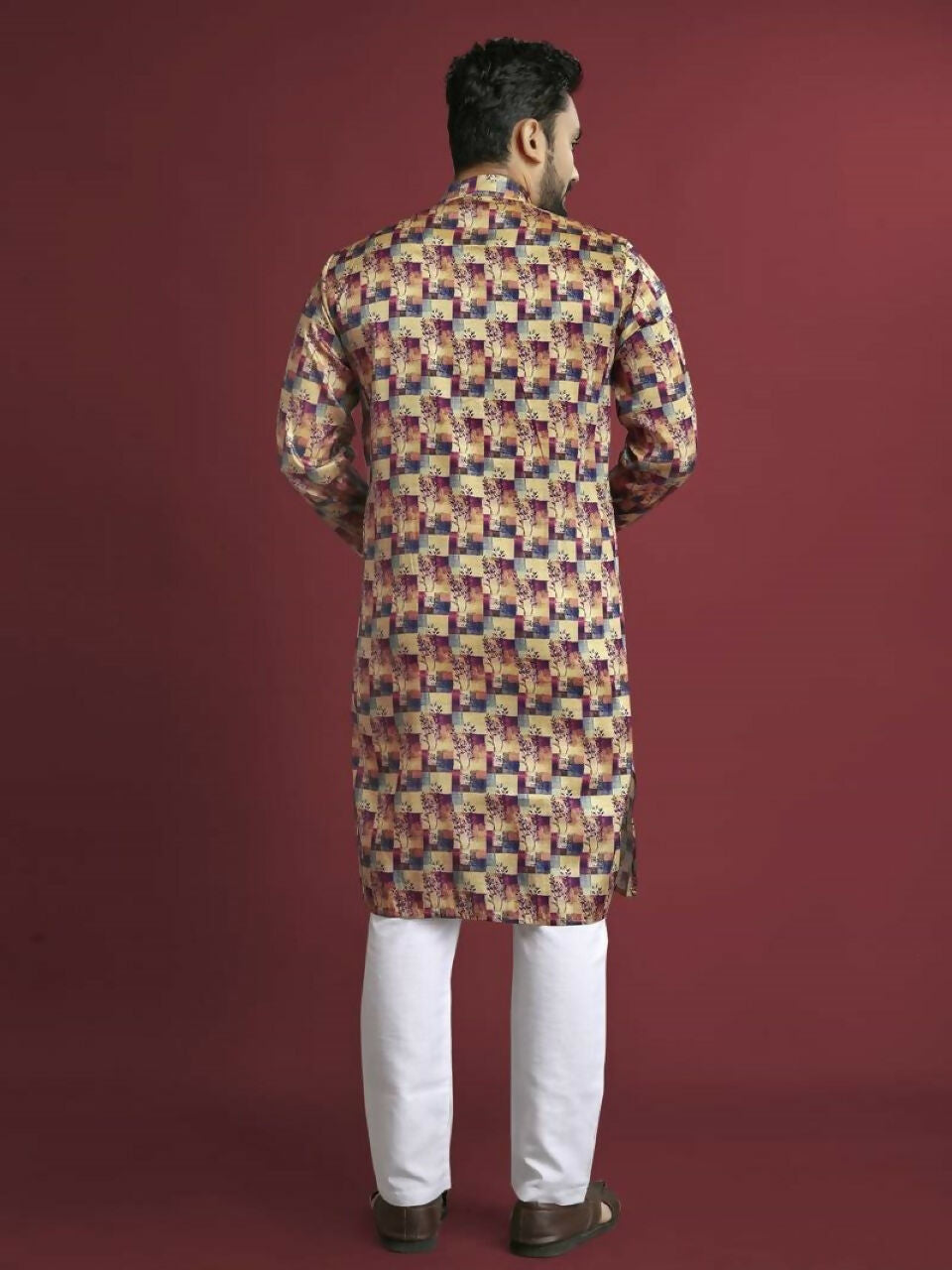 Anaita Multicolour Printed Pure Silk Straight Kurta