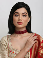 Maroon Choker - Ruby Raang - Distacart