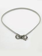 NVR Women Circular Silver Plated Stretchable Metal Belt