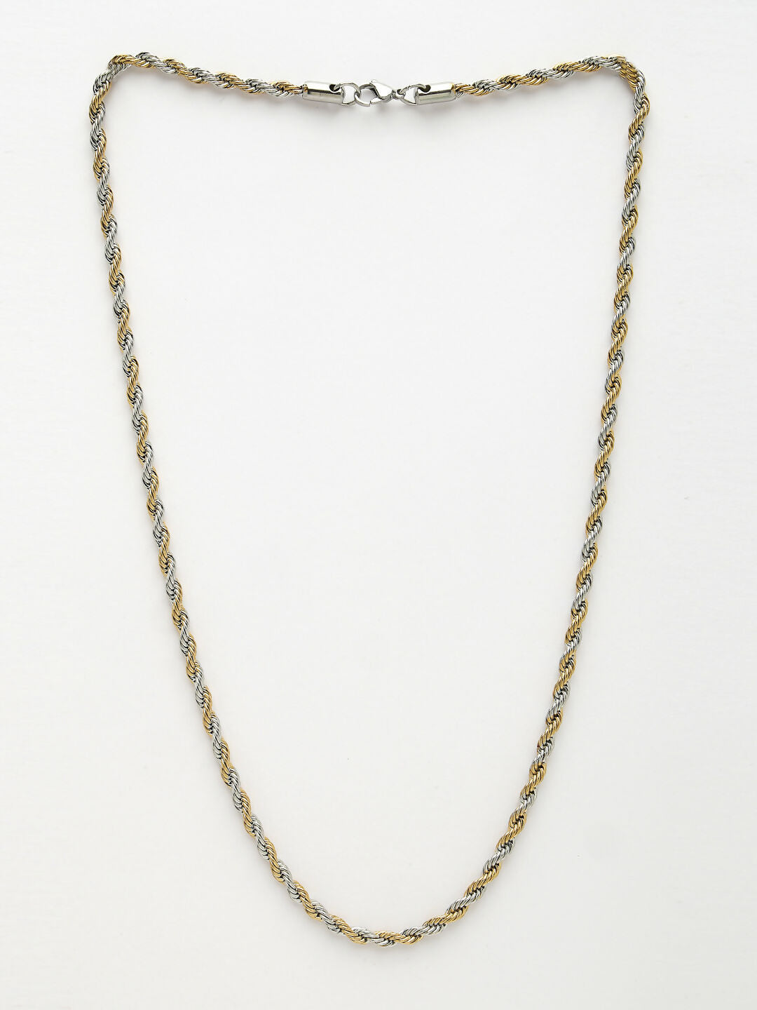 NVR Men's Rhodium-Plated Stainless Steel Chain