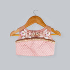 Pink Cow Fashions Old Rose Ghagra Choli With Embellishment On Upper Chest