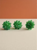 Inhanns Rangmani Crystal Duo – Adjustable Ring + Statement Earrings Set - Pista Green - Distacart