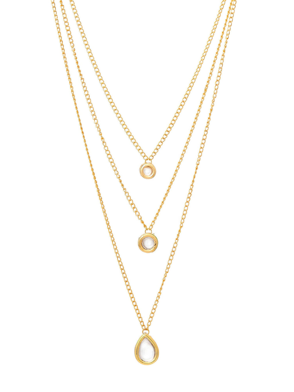 Ruby Raang Kundan & Gold Layered Necklace