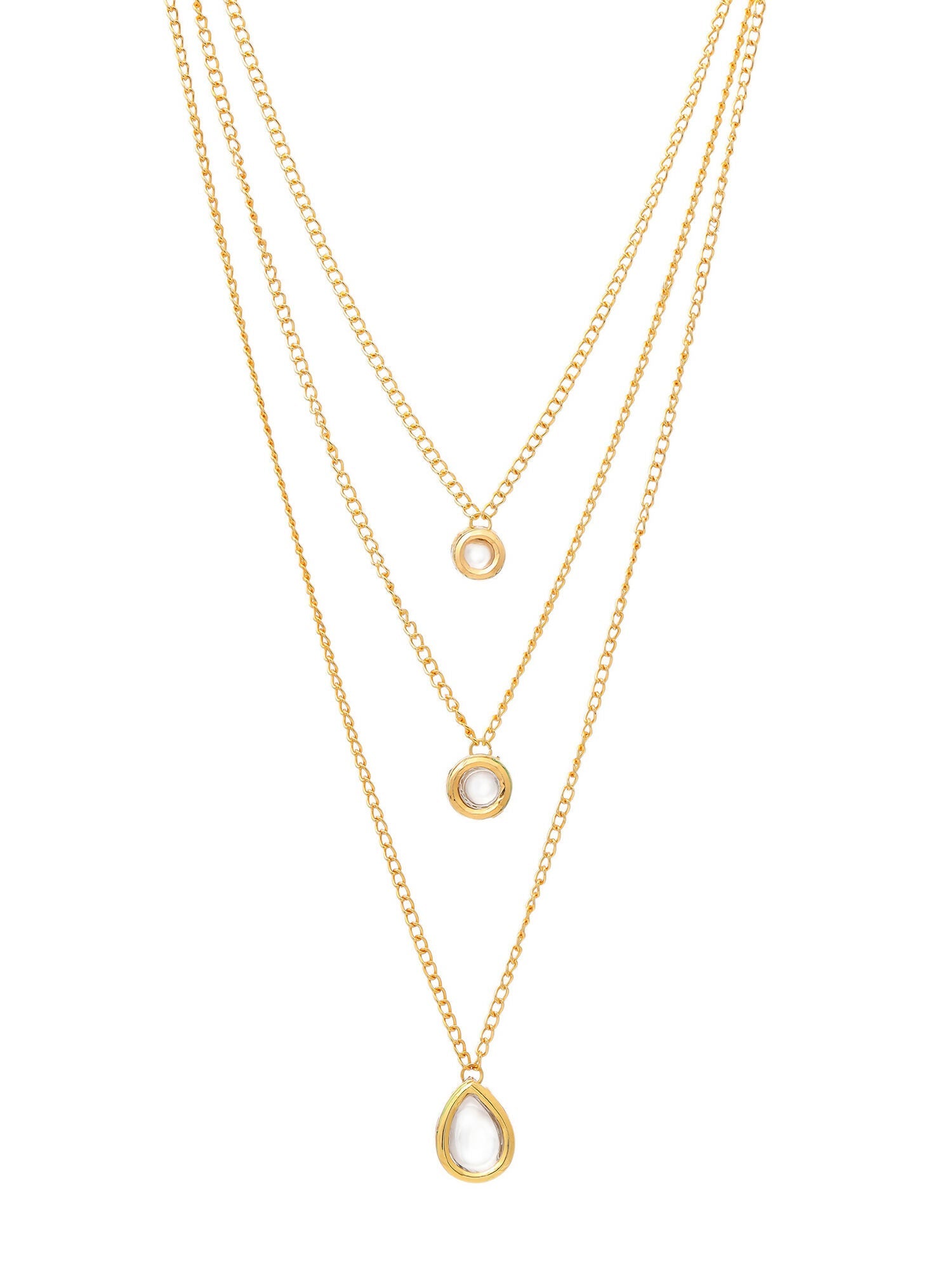 Ruby Raang Kundan & Gold Layered Necklace