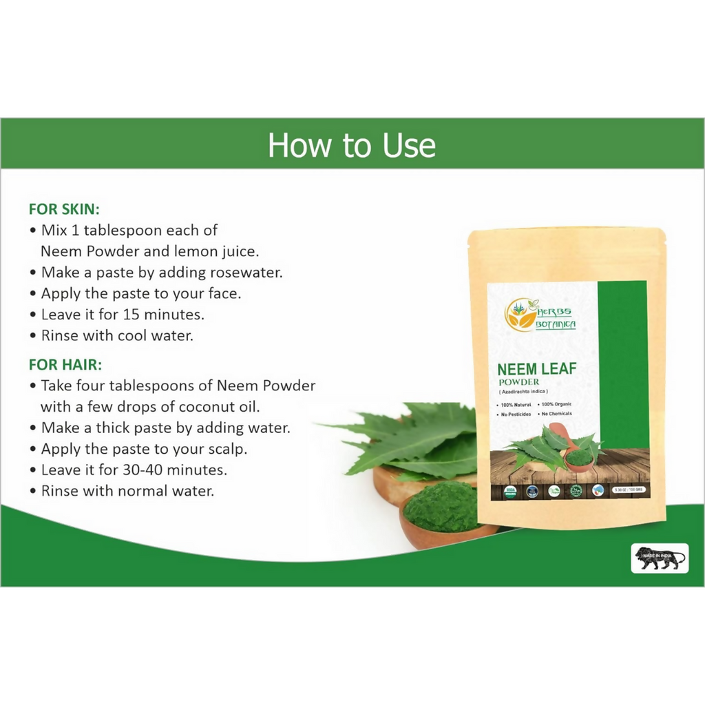 Herbs Botanica Neem Leaves Powder