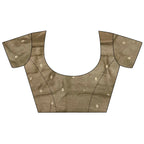 Joban Fashion Mud Brown Handloom Banarasi Organza Silk Khatali Butta Work Saree - Distacart