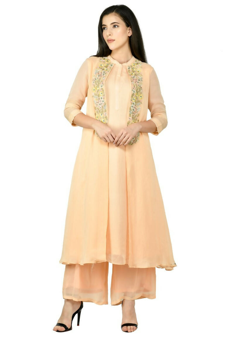 Joban Fashion Peach Viscose Kurta Set