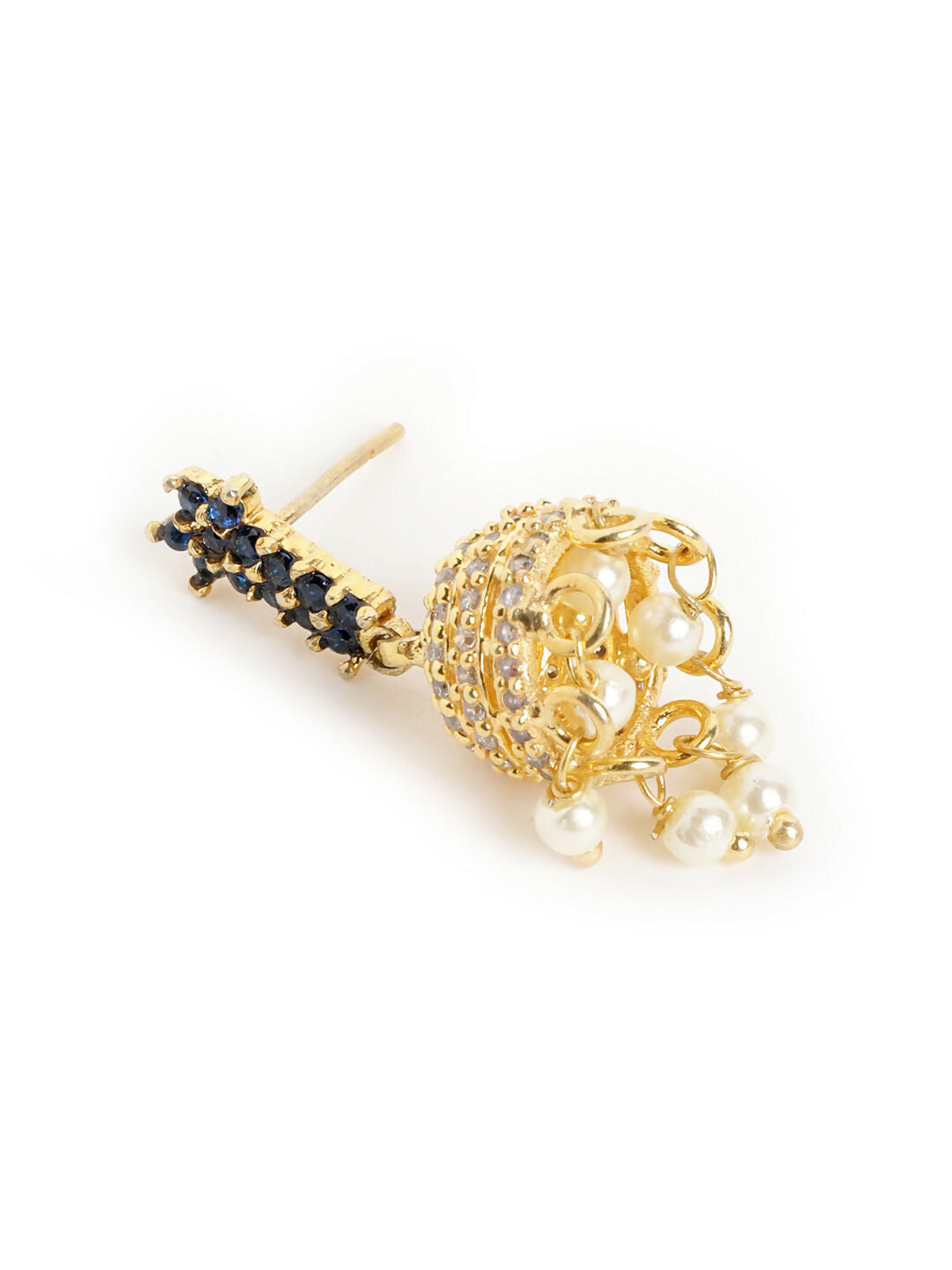 Nuyug 22K Gold Plated Sage Belle Mini Jhumki Earrings - Distacart