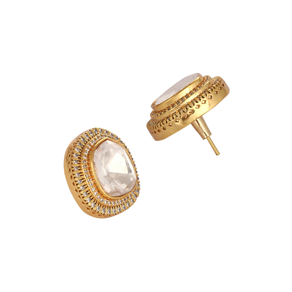 Nuyug Golden Spark Anti Tarnish studs - Distacart