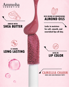 Ammoha Cosmetics Long-Lasting, Matte-Finished Camellia Charm Color Liquid Lipstick