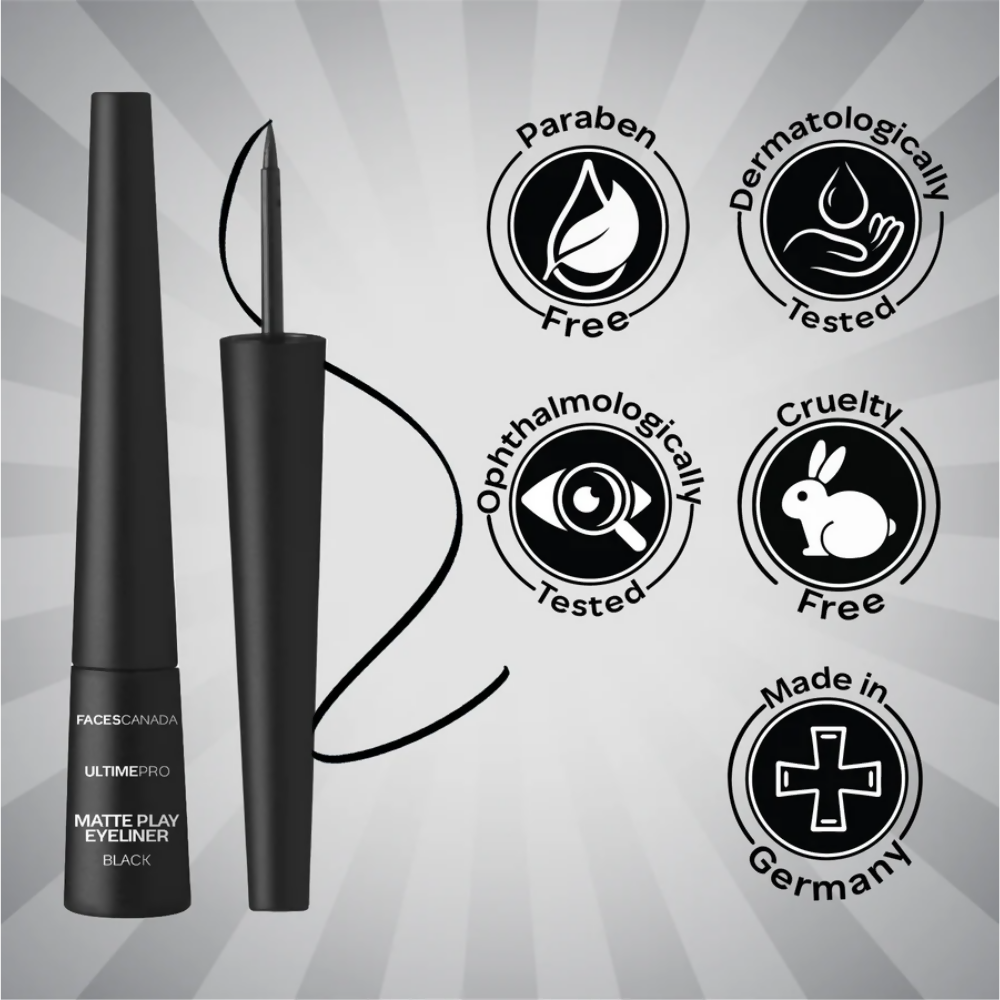 Faces Canada Ultime Pro Matte Play Eyeliner - Black