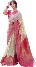 Vamika Weaving Banarasi Jacquard Pink Kanjivaram Saree