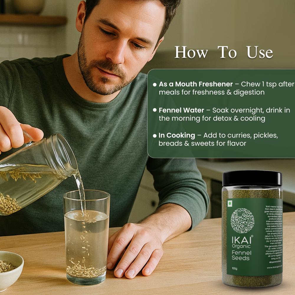 IKAI Organic Fennel Seeds - Distacart