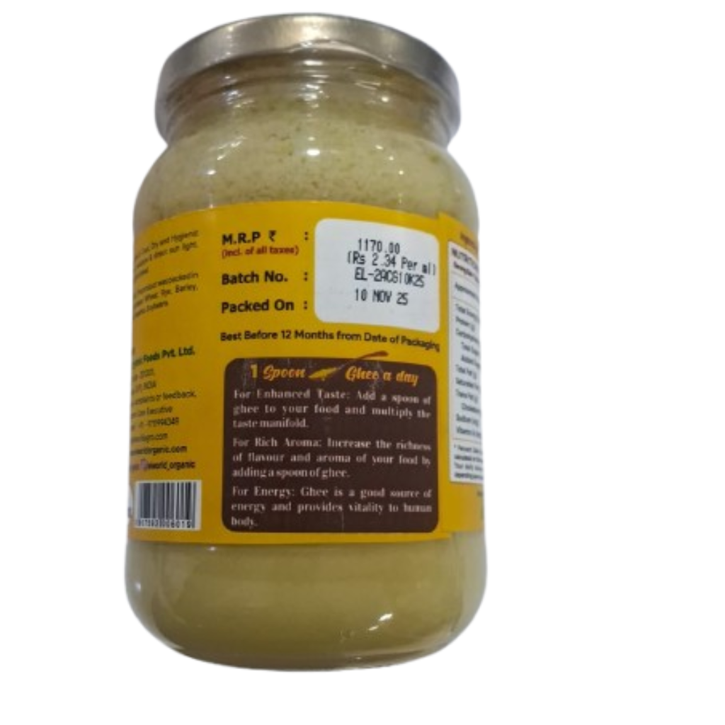 El World Organic Desi Cow Ghee | Cultured Cow Desi Ghee | Made From Grass Fed Cow's Milk - Distacart
