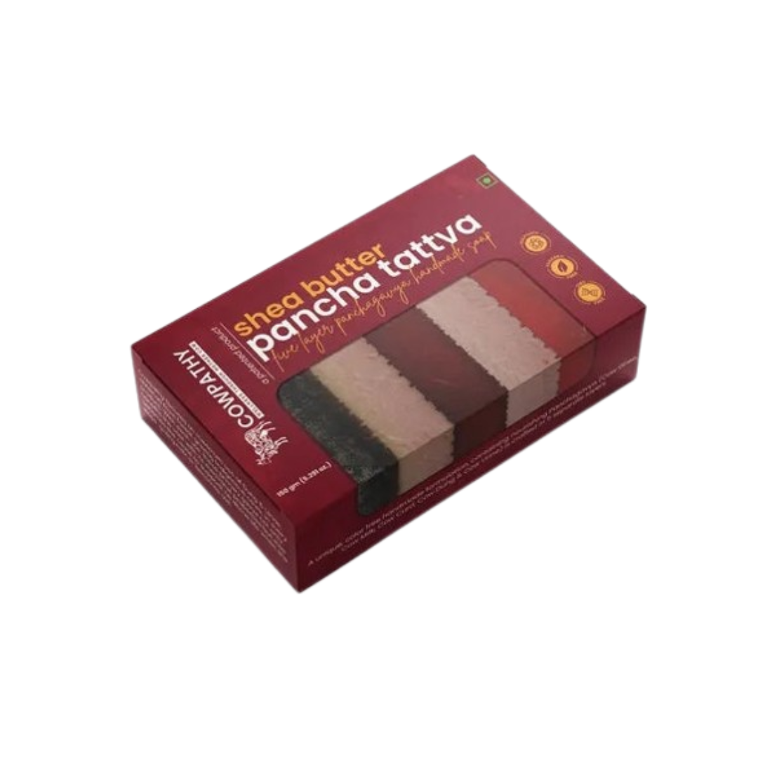 Cowpathy Pancha Tattva 5Layer Panchagavya Handmade Shea Butter Soap - Distacart