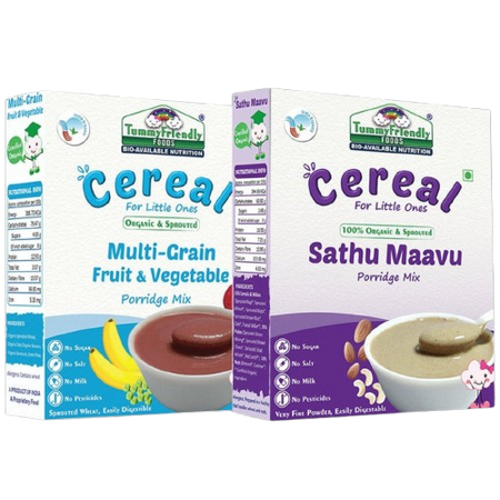 TummyFriendly Foods Organic Sathu Maavu, Sprouted Multi Grain Porridge Mixes