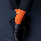 Socksoho Luxury Men Socks Tangy Orange