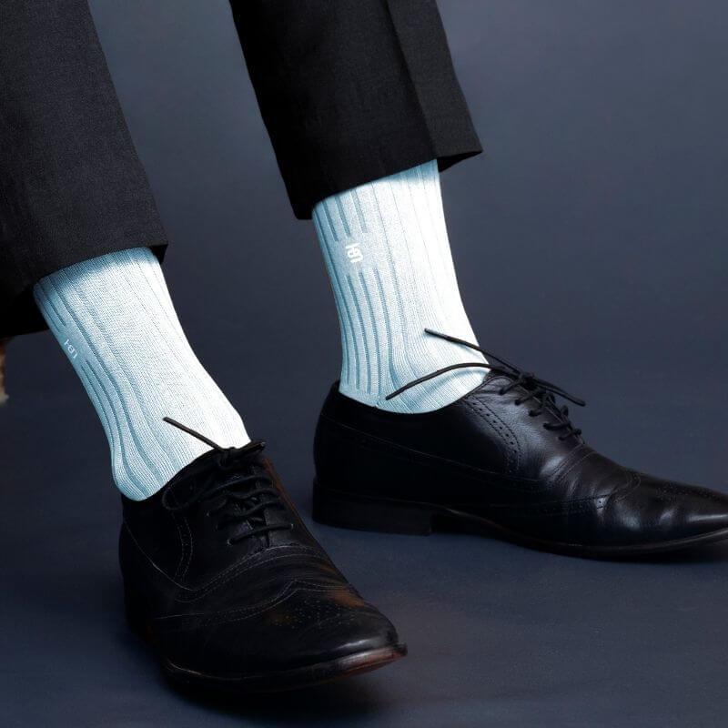 Socksoho Luxury Men Socks Crystal Blue