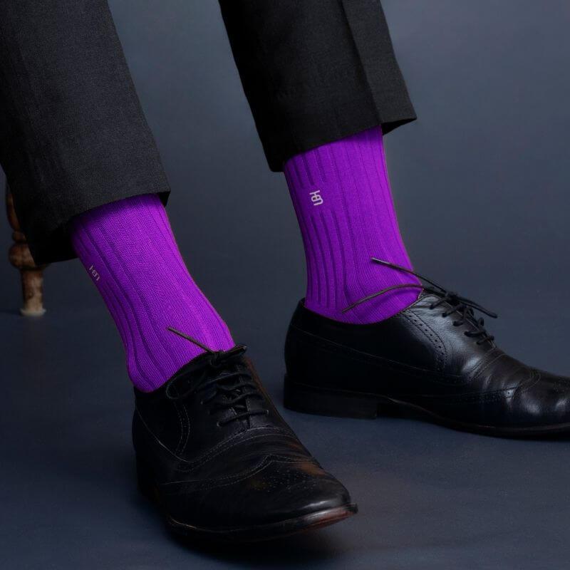 Socksoho Luxury Men Socks Resplendent Purple