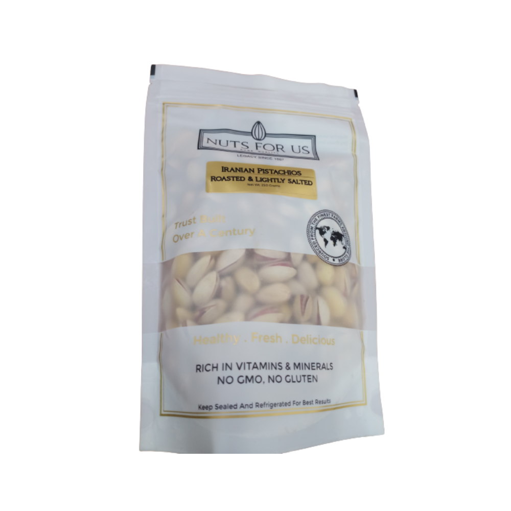 Nuts For Us Roasted Iranian Pistachios (Slightly Salted) - Distacart