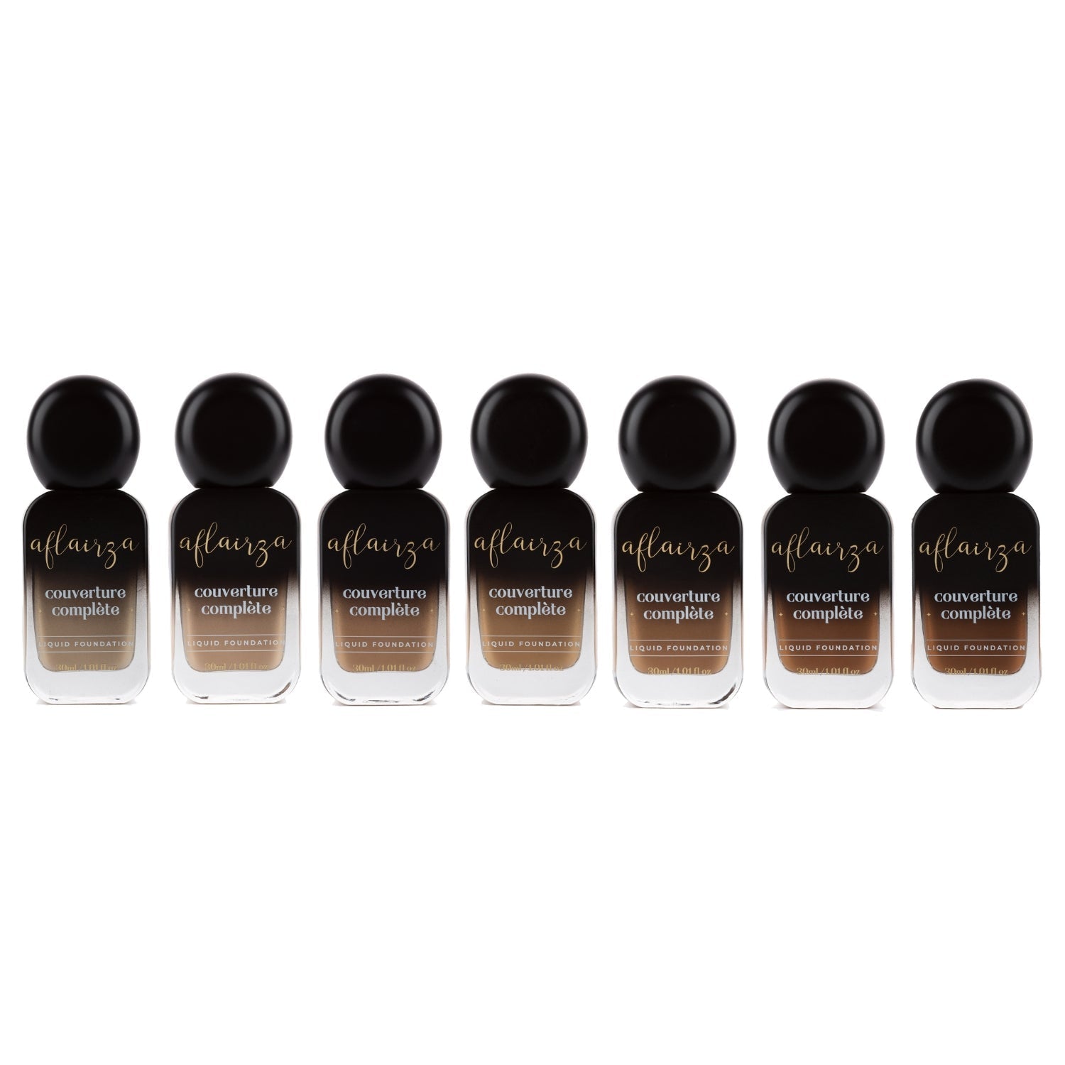 Aflairza Coverture Complete Liquid Foundation with 7 Shades for All Skin Tones