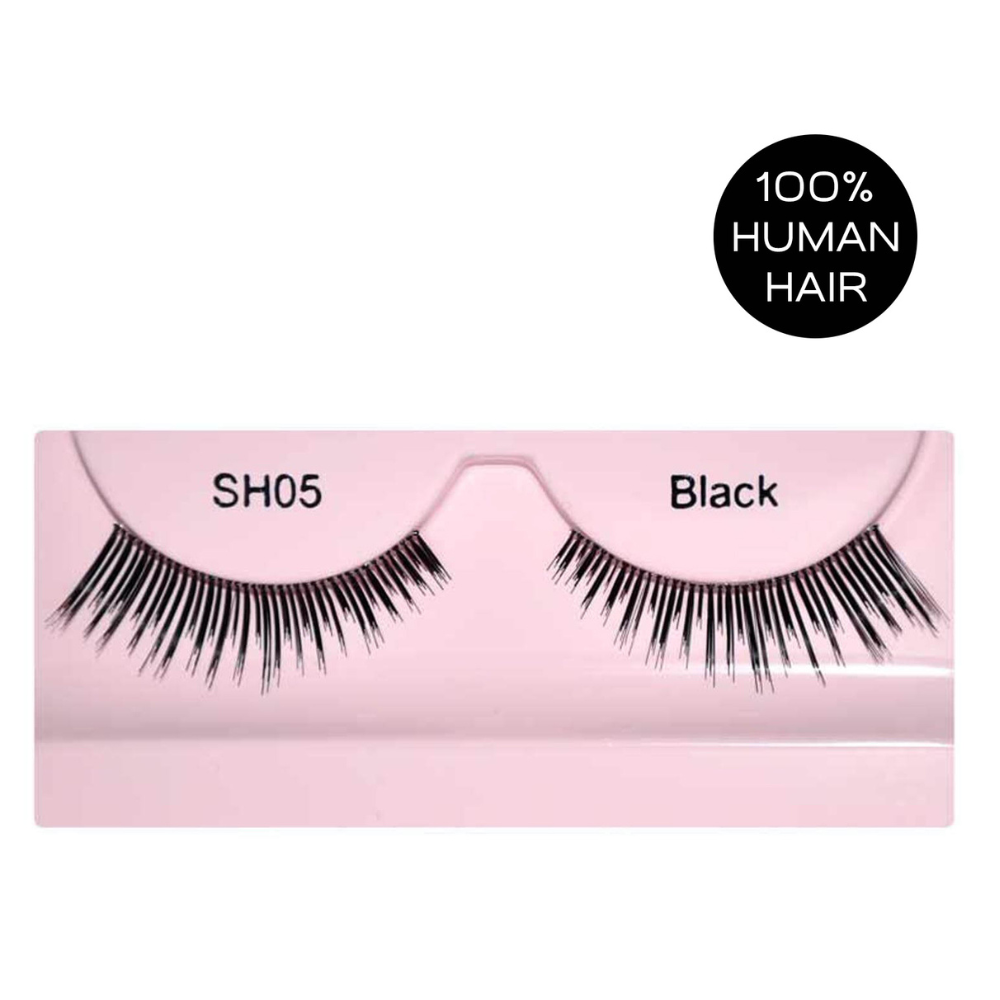 Glamgals Hollywood-U.S.A Stylish Black Soft Thick Reusable False Eye Lashes For Women - SH05