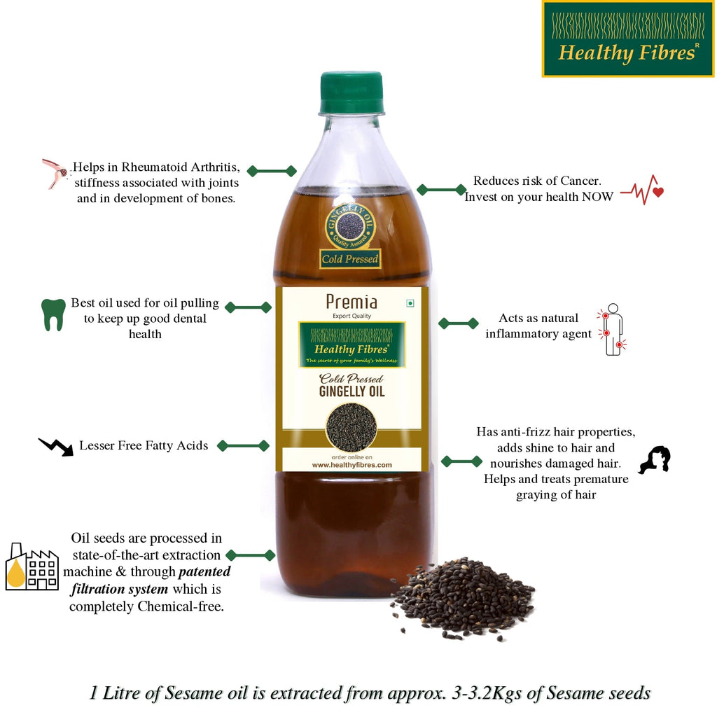 Healthy Fibres Cold Pressed Gingelly Oil - Distacart